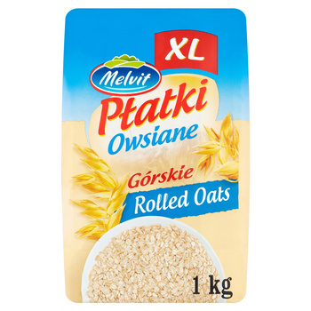 Płatki owsiane górskie XL MELVIT 1 kg