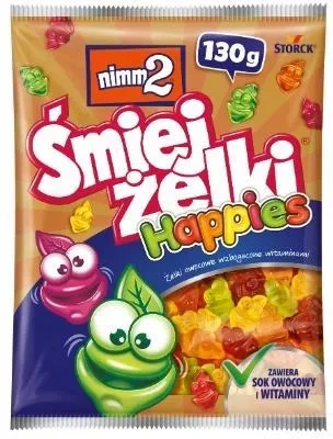 NIMM 2 ŚMIEJŻELKI HAPPIES 130G