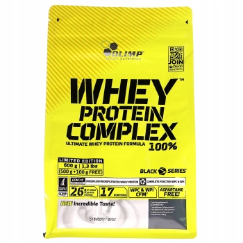 Olimp Whey Protein Complex Białko o smaku truskawkowym 100% 600g