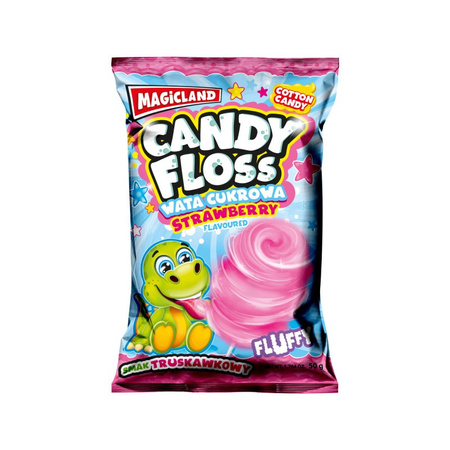CANDY WATA CUKROWA WOREK STRAWBERY 50G