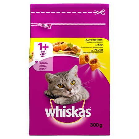 Sucha karma dla kota Whiskas 1+ kurczak 300 g