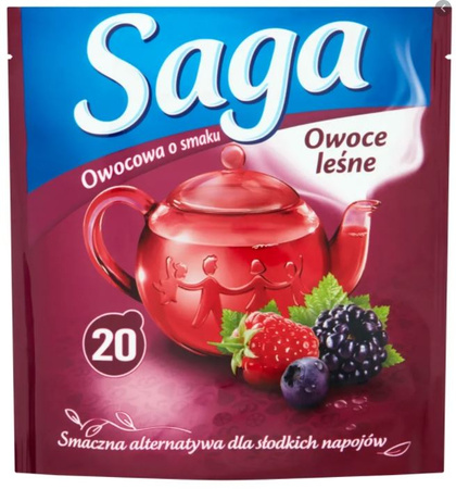 Saga Herbata ekspresowa owocowa Owoce leśne 20 szt.