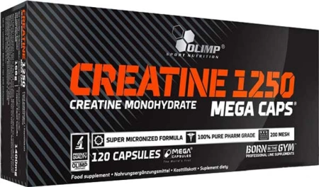 Olimp Creatine 1250 Mega Caps - Monohydrat Kreatyna 120 Kapsułek