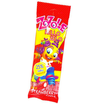 Zozole Żelki strawberry sour paski 75G