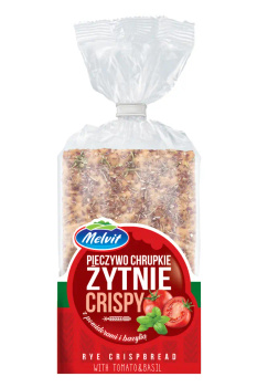 MELVIT CRISPY ŻYTNI Z POMIDORAMI I BAZYLIĄ 130G