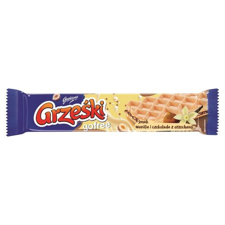 GRZEŚKI GOFREE WANILIA-CZEKOLADA Z ORZECHAMI 33G