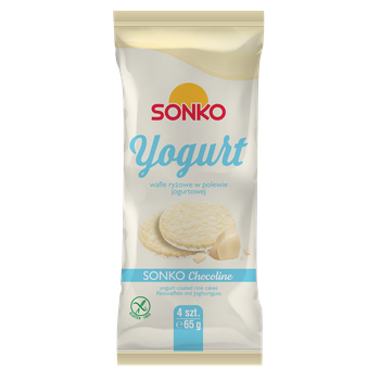 Yogurt. Wafle ryżowe w polewie jogurtowej 65 g. Sonko