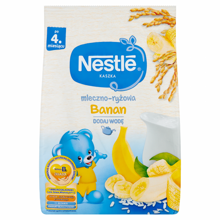 NESTLE Kaszka mleczno-ryżowa banan po 4 miesiącu 230 g