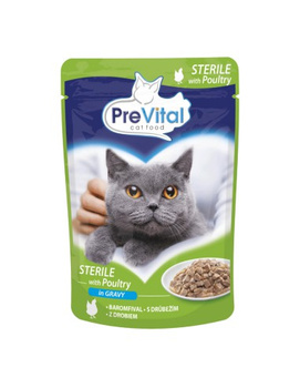 PREVITAL DLA KOTÓW STERYLNYCH Z DROBIEM W SOSIE 100G