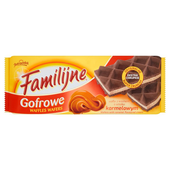 Jutrzenka Wafle Familijne gofrowe karmelowe 140G