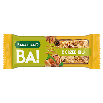 BAKALLAND BA! BATON 5 ORZECHÓW 40G