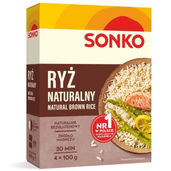 SONKO RYŻ NATURALNY BRĄZOWY RISANA 4x100G