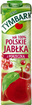 Tymbark Sok 100% Polskie Jabłka z Czerwoną Porzeczką 1 L