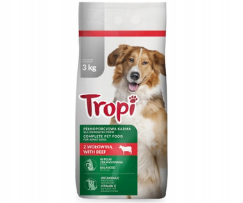 Sucha karma Tropi wołowina 3 kg