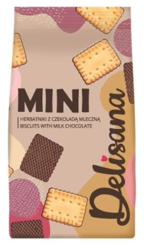 DELISANA MINI HERBATNIKI Z CZEKOLADĄ MLECZNĄ 100G