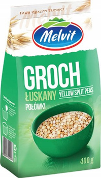 Groch łuskany połówki MELVIT 400 g