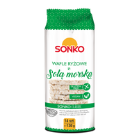 Wafle ryżowe z solą morską 130 g. Sonko