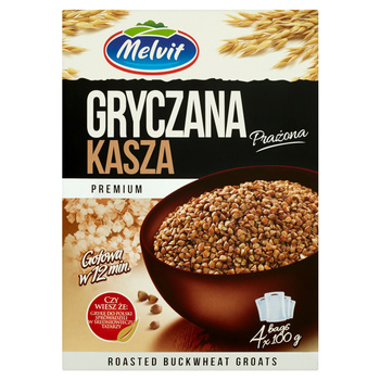 Kasza gryczana prażona MELVIT 4 x 100 g