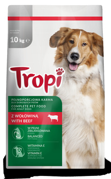 Sucha karma Tropi wołowina 10 kg