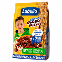 Lubella Mlekołaki Choco Kulki Zbożowe kulki o smaku czekoladowym 250 g