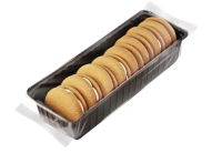 DELICPOL BIAŁA DAMA BISZKOPTY Z GALARETKĄ WIŚNIOWĄ I KREMEM WANILIOWYM 125G