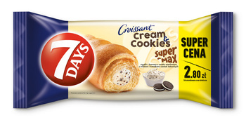 Rogalik 7 Days Super MAX wanilia z kawałkami ciastka kakaowego 110g