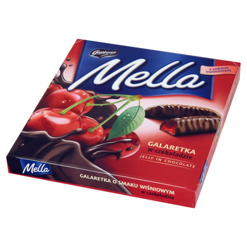 Goplana Galaretka Mella w Czekoladzie o Smaku Wiśniowym 190g 